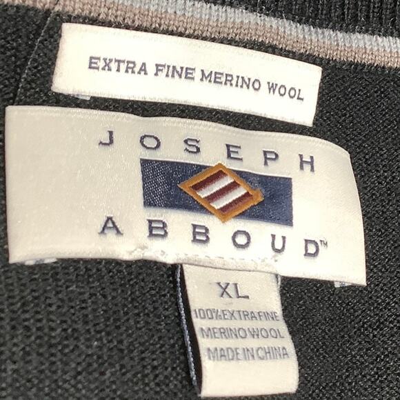 Joseph Abboud Black Merino Wool Men's Vest XL Sleek Comfortable Classic - Picture 4 of 7